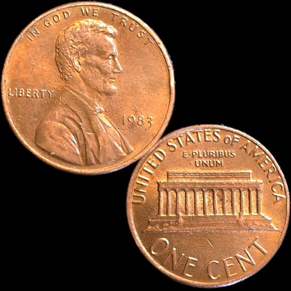 1983 Lincoln Cent Penny Double Die with Possible Die Clash Error Coin READ - Picture 1 of 9